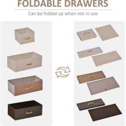 Portland 5 Drawer Brown and Wood Effect Chest of Drawers - Multi - Wilko - thumbnail 6
