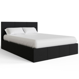 GFW King Size Black Faux Leather End Lift Ottoman Bed with Memory Pocket Spring Mattress - Wilko - thumbnail 4