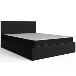 GFW King Size Black Faux Leather End Lift Ottoman Bed with Memory Pocket Spring Mattress - Wilko - thumbnail 5