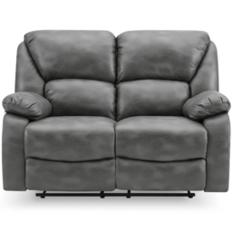 Home Detail Enoch 2 Seater Grey Faux Leather Manual Recliner Sofa - Wilko - thumbnail 4
