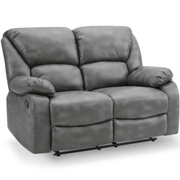 Home Detail Enoch 2 Seater Grey Faux Leather Manual Recliner Sofa - Wilko - thumbnail 3