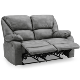 Home Detail Enoch 2 Seater Grey Faux Leather Manual Recliner Sofa - Wilko - thumbnail 6