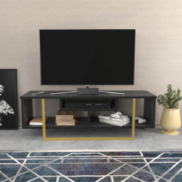 Decorotika Asal Bendire and Gold Wide TV Unit - Size: 40.2 x 119.4 x 35.2cm - Multi - Wilko - thumbnail 4
