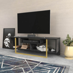 Decorotika Asal Bendire and Gold Wide TV Unit - Size: 40.2 x 119.4 x 35.2cm - Multi - Wilko - thumbnail 6