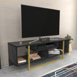 Decorotika Asal Bendire and Gold Wide TV Unit - Size: 40.2 x 119.4 x 35.2cm - Multi - Wilko - thumbnail 5