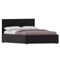 Vida Designs Lisbon Small Double Brown Faux Leather Ottoman Bed - Wilko - thumbnail 3