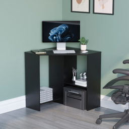 Vida Designs Hetton Corner Computer Desk Black - Size: 76 x 100 x 70cm - Wilko - thumbnail 5