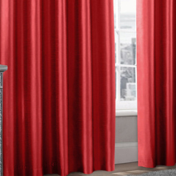 Intimates Hartley Red Ringtop Curtains 168 x 183cm - Size: W 168 x D 183cm - Wilko - thumbnail 3