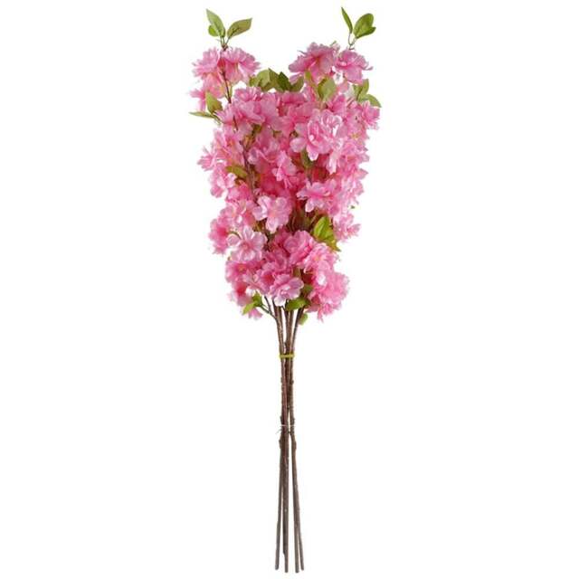 Leaf Pink Blossom Single Stem Artificial Flower 6 Pack - Size: 100 x 12 x 12cm - Wilko - image 1