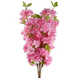 Leaf Pink Blossom Single Stem Artificial Flower 6 Pack - Size: 100 x 12 x 12cm - Wilko - thumbnail 4
