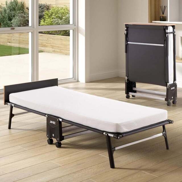 Jay-Be RM80 Single Rollaway Folding Bed with Memory Mattress - Black - Wilko - image 1
