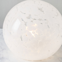 Pacific Lifestyle Aurora Speckled White Glass Spherical Table Lamp - Size: 19 x 18 x 18cm - Wilko - thumbnail 4