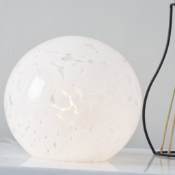 Pacific Lifestyle Aurora Speckled White Glass Spherical Table Lamp - Size: 19 x 18 x 18cm - Wilko - thumbnail 5