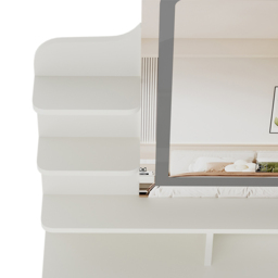 Living and Home 2 Drawer White LED Mirror Dressing Table Set - Size: 136.2 x 83.2 x 40cm - Wilko - thumbnail 5