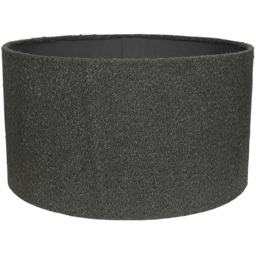 ValueLights Reni Charcoal Boucle Large Shade - Size: 25 x 45 x 45cm - Grey - Wilko