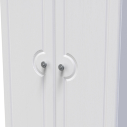 Crowndale Pembroke 2 Door Matt White Midi Wardrobe Ready Assembled - White Matt - Wilko - thumbnail 6