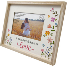 Wonderful Love Floral Wooden Photo Frame Natural - The Port. Co Gallery - Wilko - thumbnail 3