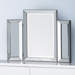 Julian Bowen Soprano Folding Dressing Table Mirror - Size: 65 x 50cm - Clear - Wilko - thumbnail 3