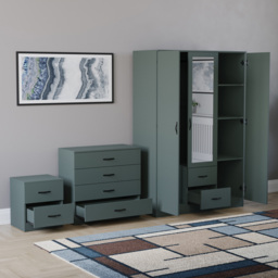 Vida Designs Riano Green 3 Piece Bedroom Furniture Set - Jasper Green - Wilko - thumbnail 5