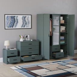 Vida Designs Riano Green 3 Piece Bedroom Furniture Set - Jasper Green - Wilko - thumbnail 6