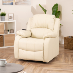 Artemis Home Northfield Cream Dual Motor Massage and Heat Riser Recliner Chair - Size: Single - Wilko - thumbnail 5