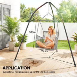 Outsunny Black Adjustable Height Hammock Stand - Size: 210 x 230 x 230cm - Wilko - thumbnail 7