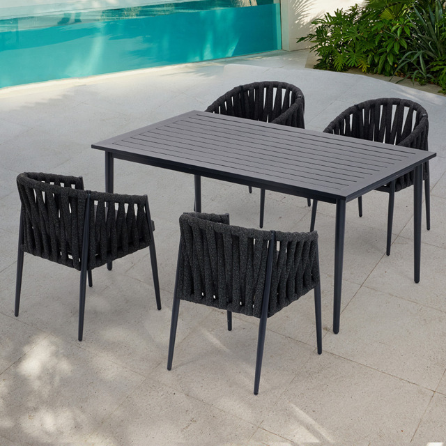 Home Detail Bondi 4 Seater Garden Dining Set Grey - Wilko - image 1