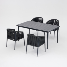 Home Detail Bondi 4 Seater Garden Dining Set Grey - Wilko - thumbnail 3