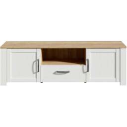 Florence Bohol Single Drawer Single Shelf 2 Door Riviera Oak and White LED TV Unit - Furniture To Go - Wilko - thumbnail 4
