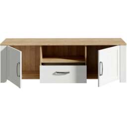Florence Bohol Single Drawer Single Shelf 2 Door Riviera Oak and White LED TV Unit - Furniture To Go - Wilko - thumbnail 5