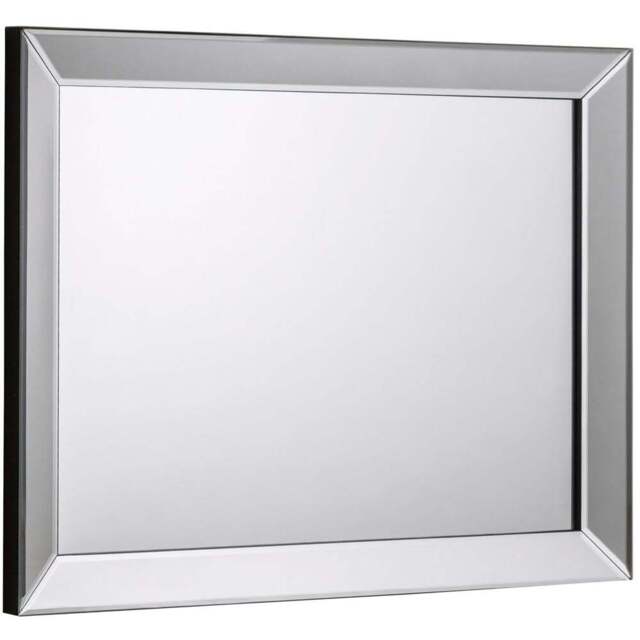 Julian Bowen Soprano All Glass Wall Mirror - Size: 80 x 60cm - Clear - Wilko - image 1