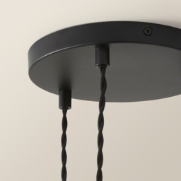 ValueLights Loralei Grey Pleated Faux Silk 3 Drop Cluster Black LED Ceiling Pendant Light - Size: 126 x 20.5 x 20.5cm - Gold - Wilko - thumbnail 5