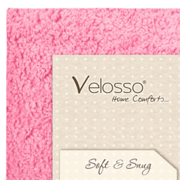 Velosso Double Deep Blush Teddy Fleece Fitted Sheet - Pink - Wilko - thumbnail 4