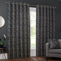 Aster Blackout Eyelet CurtainCharcoal163cm183cm - Divante - Wilko - thumbnail 3