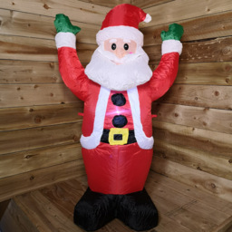 Samuel Alexander Santa Claus Light Up Inflatable Christmas Decoration 4ft - Size: 120 x 70 x 70cm - Red - Wilko - thumbnail 1