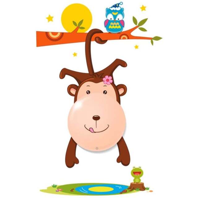 Milagro Monkey LED Children Lamp 230V - Size: 12 x 12 x 4cm - Brown - Wilko - image 1
