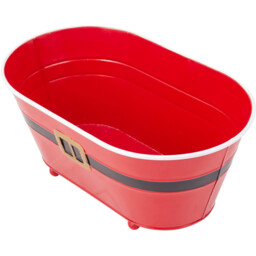 Novelty Santa Metal Planter - Red - Wilko - thumbnail 4