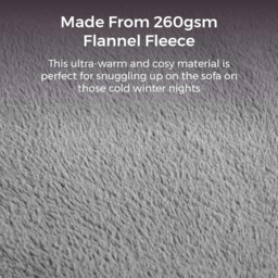 Carmen Grey Fleece Heated Wearable Blanket 183 x 155cm - Size: 1 x 183 x 155cm - SILVER - Wilko - thumbnail 4