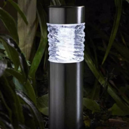Garden Mile 4 Pack Bollard Solar LED Stake Light - Size: 57 x 20 x 20cm - Silver - Wilko - thumbnail 5