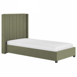 Flair Tiggy Single Khaki Velvet Ottoman Bed - Green - Wilko - thumbnail 3