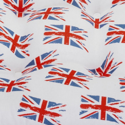 Bellissimo Union Jack White Seat Pad 4 Pack - Size: 40 x 40cm - Wilko - thumbnail 3