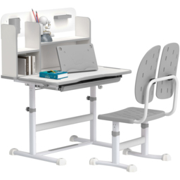 AIYAPLAY Grey Kids Tiltable Desk and Chair Set - Wilko - thumbnail 3