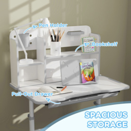 AIYAPLAY Grey Kids Tiltable Desk and Chair Set - Wilko - thumbnail 7