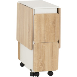Seconique Seymore 4 Seater Stowaway Dining Set White and Oak Effect - Wilko - thumbnail 5