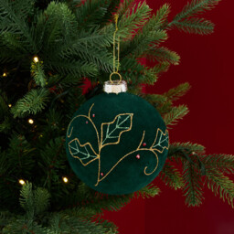 Flocked Pattern Bauble - Sleigh Bells Ring - Wilko - thumbnail 6