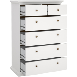 Florence Paris 6 Drawer White Chest of Drawers - Wilko - thumbnail 6