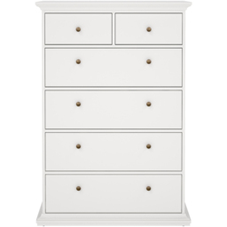 Florence Paris 6 Drawer White Chest of Drawers - Wilko - thumbnail 5