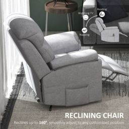 Portland Grey Linen Power Lift Electric Recliner Chair - Size: Single - Wilko - thumbnail 7