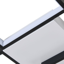 Living and Home Black 3 Square LED Ceiling Light with Remote - Size: 6 x 55 x 55cm - Black + White - Wilko - thumbnail 6