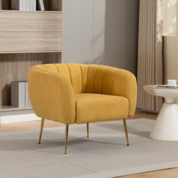 Artemis Home Stanton Yellow Fabric Shell Accent Chair - Size: Single - Wilko - thumbnail 5